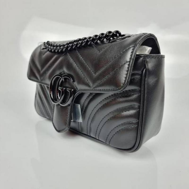 Gucc GG black mormont medium size with box 861