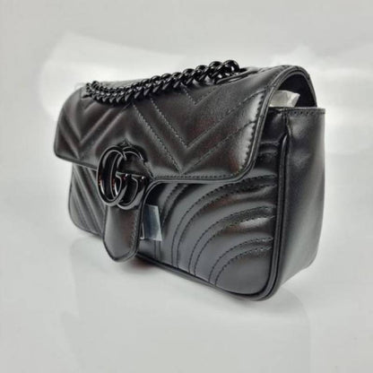 Gucc GG black mormont medium size with box 861