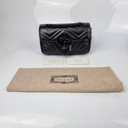 Gucc GG black mormont medium size with box 861
