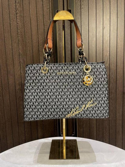 michael kor cynthia signature small logo satchel with dust cover 821