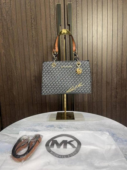 michael kor cynthia signature small logo satchel with dust cover 821