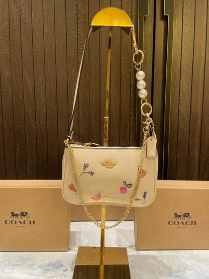 coac Nolita shoulder bag with pearl charm with box etc...981