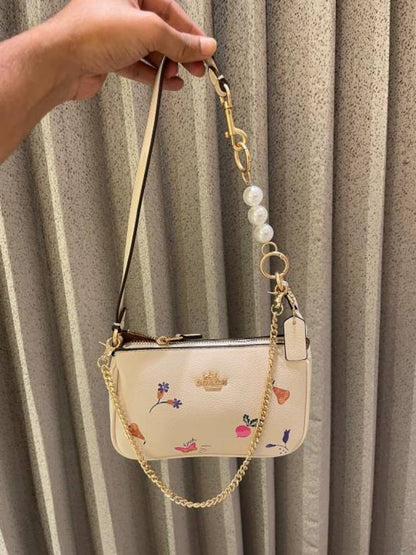 coac Nolita shoulder bag with pearl charm with box etc...981