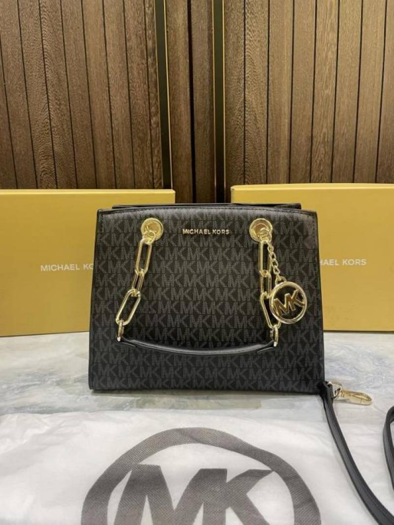 Michael kor cynthia small signature logo satchel with box 316