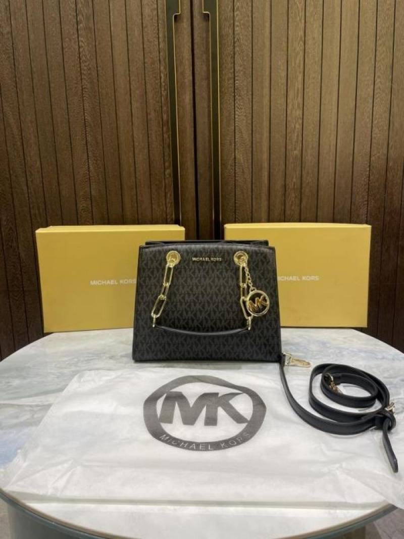 Michael kor cynthia small signature logo satchel with box 316