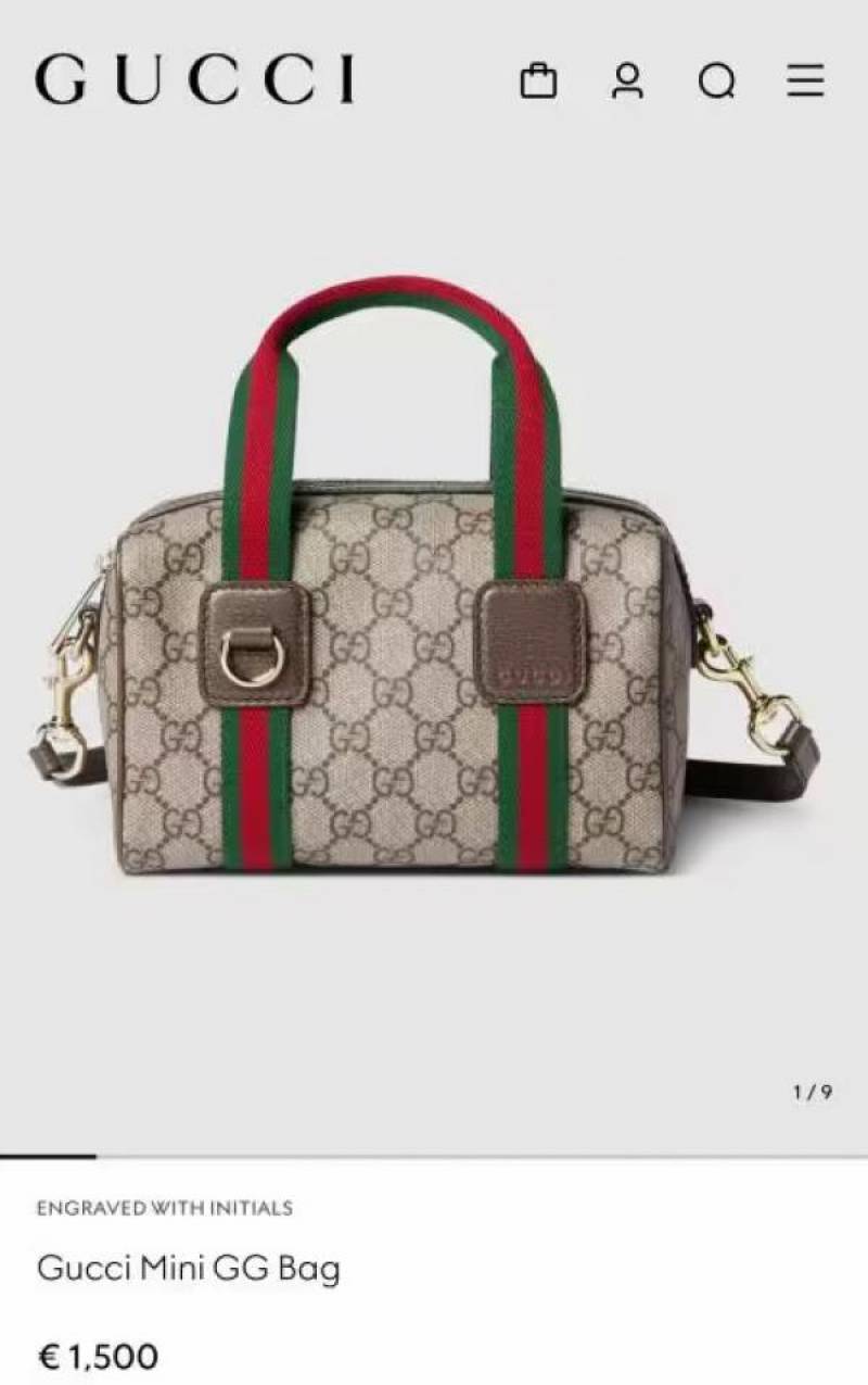 Guccci Mini GG handbag With wine magnetic box 635