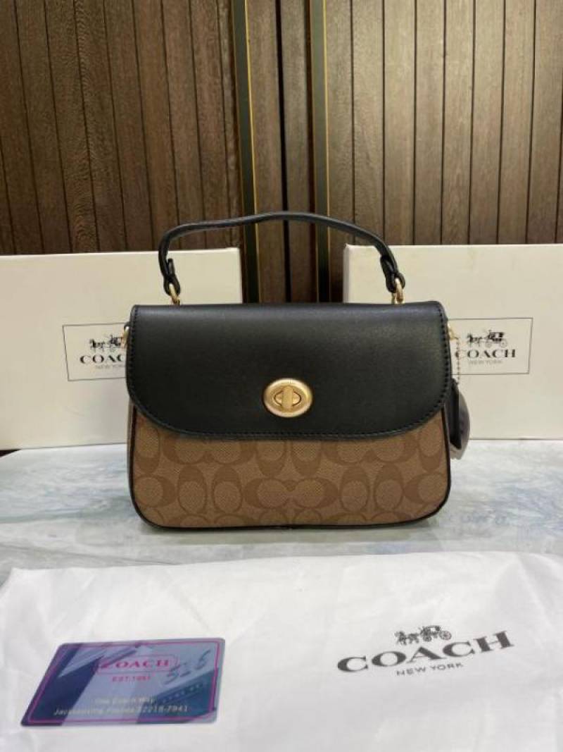 Coac Marlie Top Handle Satchel In Signature Canvas With box 606