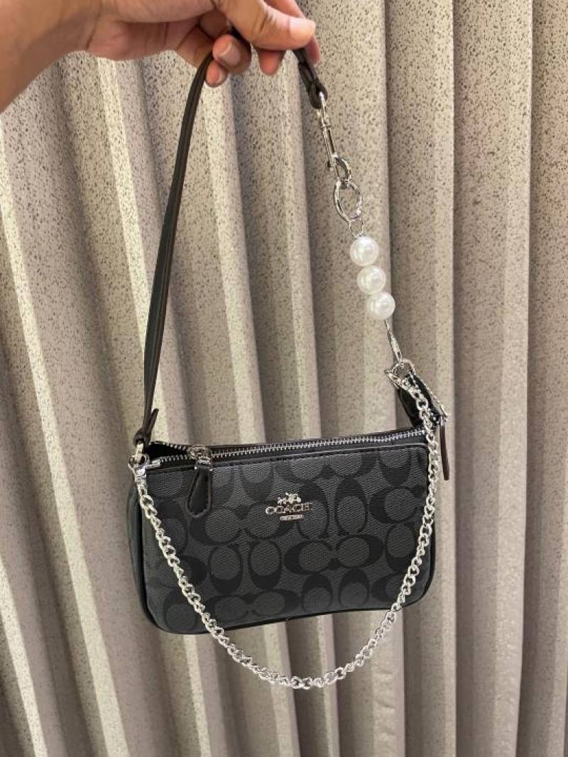 coac Nolita shoulder bag with pearl charm with box etc...982