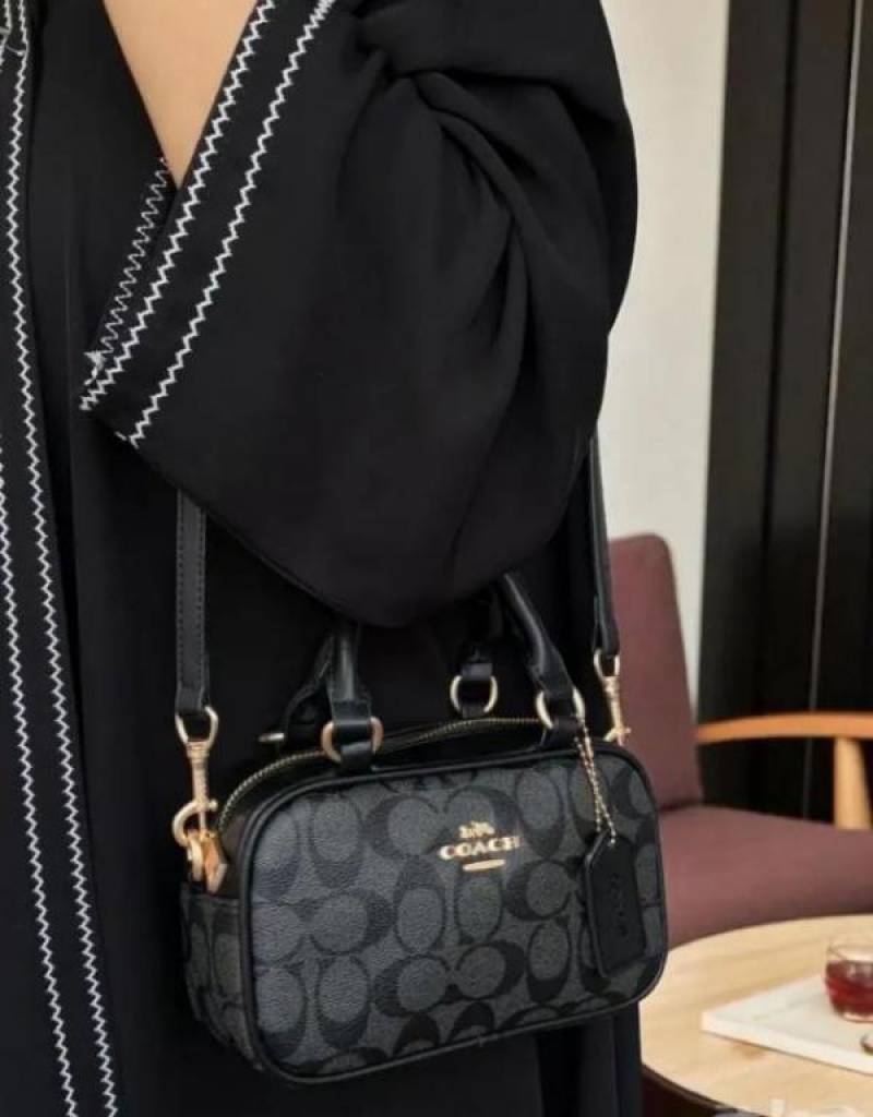 Coac Taupe Logo Mini Satchel with box 617