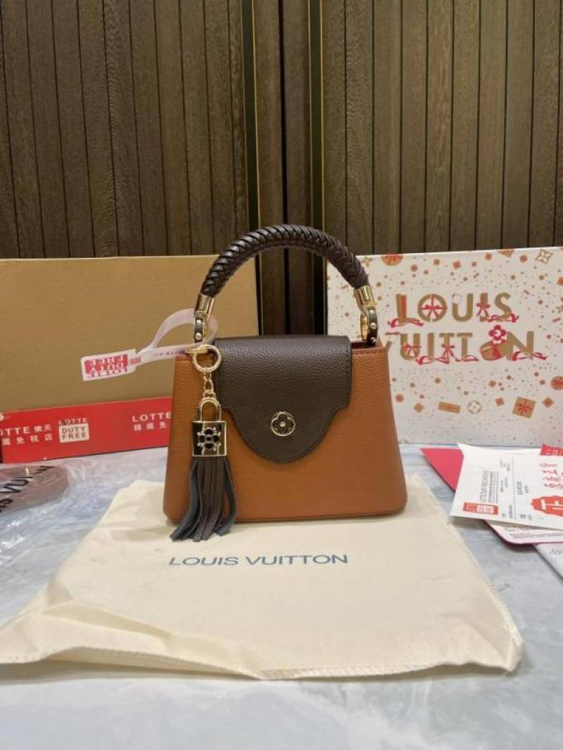 louiis vuitton capucines bb with duty free bill and double box 940