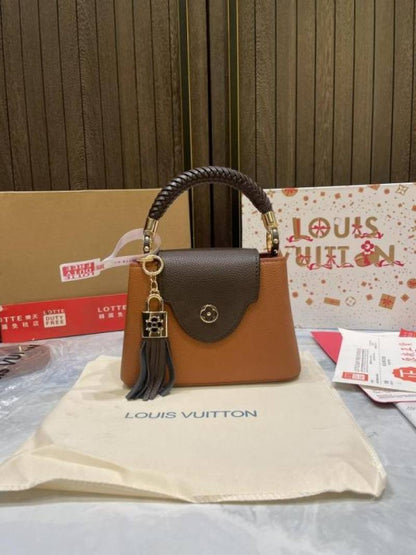 louiis vuitton capucines bb with duty free bill and double box 940
