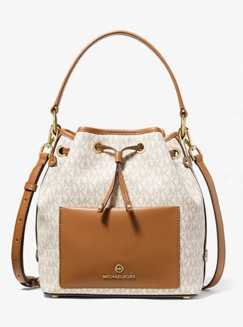 michael kor MAEVE MEDIUM SIGNATURE LOGO BUCKET BAG 97
