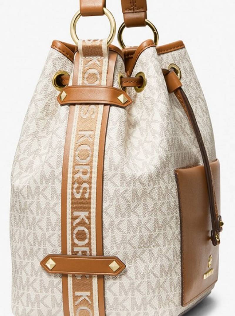 michael kor MAEVE MEDIUM SIGNATURE LOGO BUCKET BAG 97