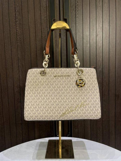 michael kor cynthia signature small logo satchel with dust cover 820