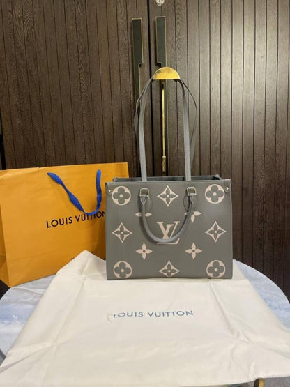 louiis vuitton onthego mm monogram empreinte giant with carry bag & dust cover 1005