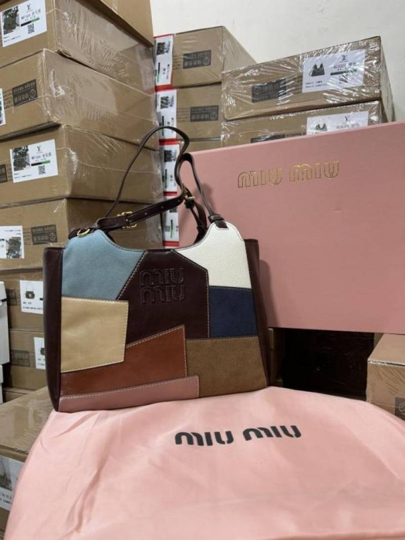 miu miu mini tote bag leather material with box 923