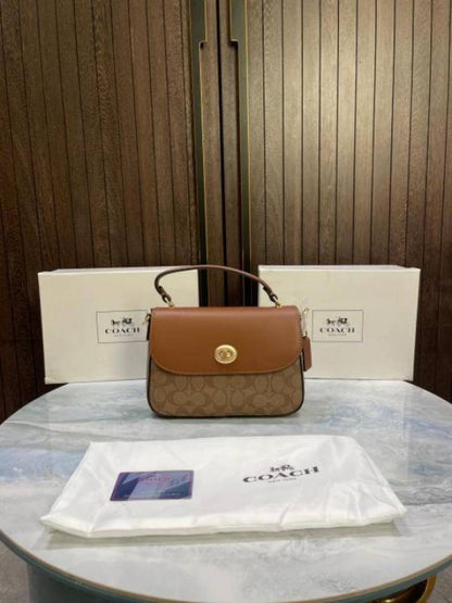 Coac Marlie Top Handle Satchel In Signature Canvas With box 607