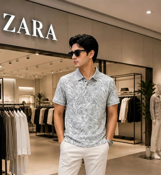 Zar_a Printed Very Premium Imported Polo T-shirt (DN 634)