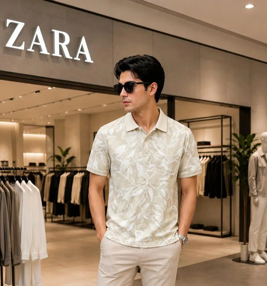 Zar_a Printed Very Premium Imported Polo T-shirt (DN 634)