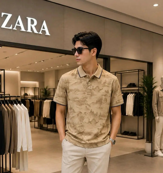 Zar_a Printed Very Premium Imported Polo T-shirt (DN 635)