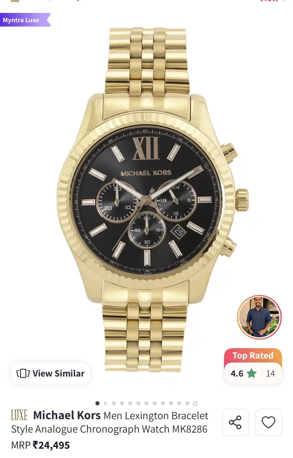 Michael Kor s Lexington Gold Black Premium Chrono