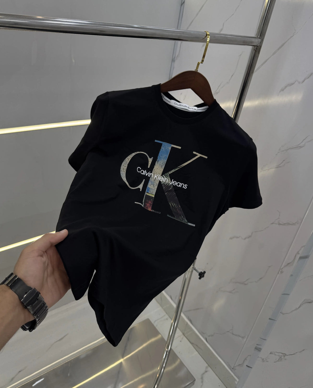 Calvin Klein Black Logo Print Premium T-Shirt