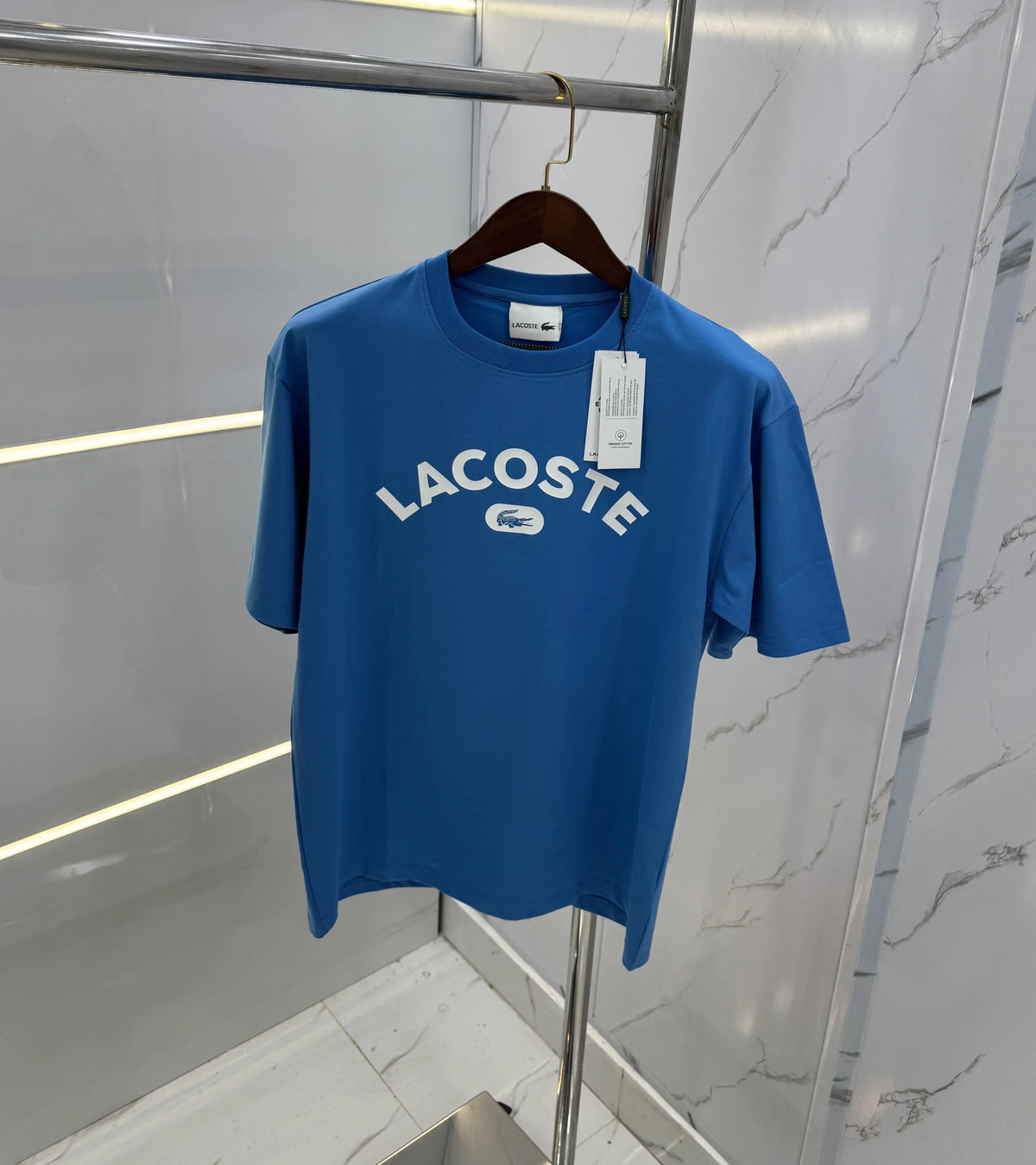 Lacost e Blue Printed Imported Oversized T-Shirt