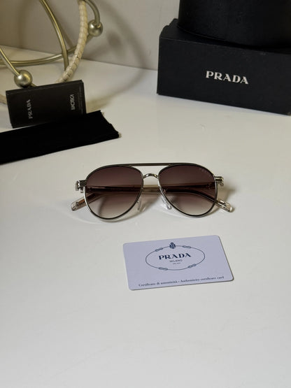 Prada_269_Silver_Brown_Aviator