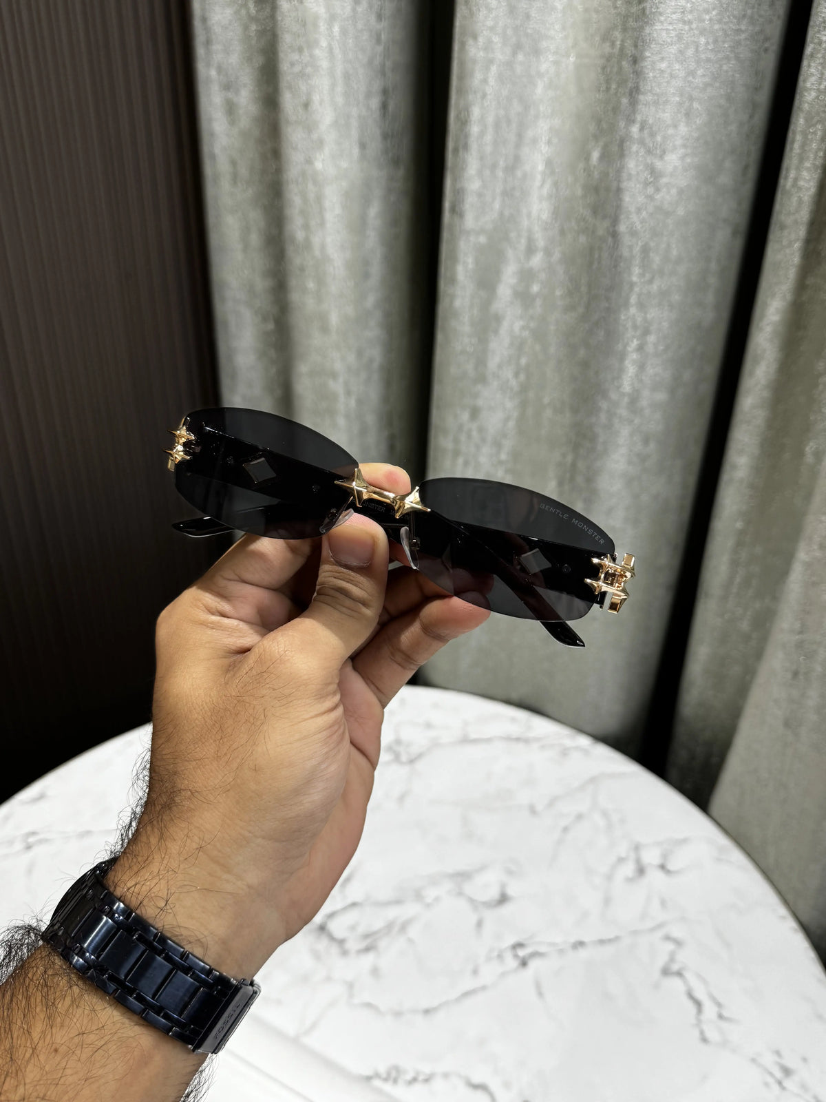 Gentle Monster Gold Black Premium Shades C15