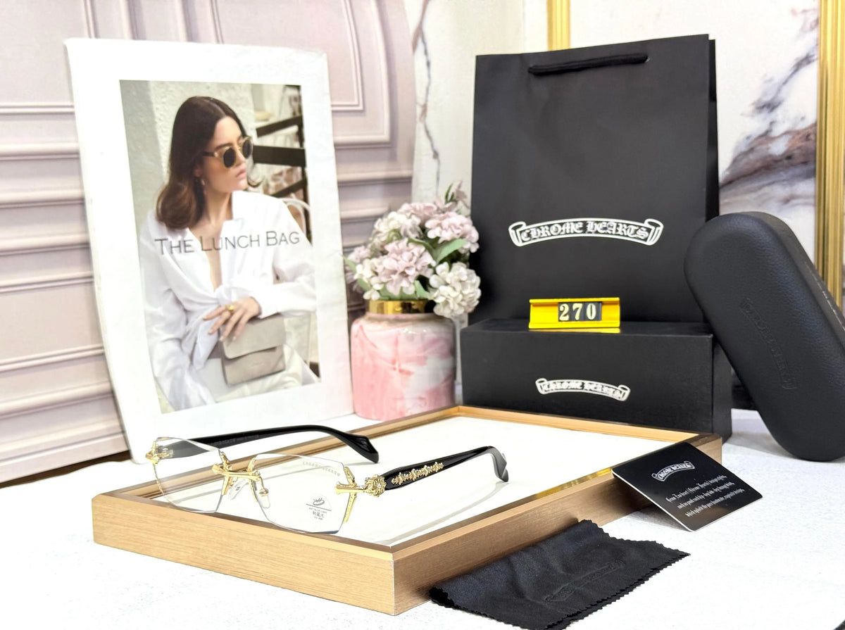 CHROME HEART DESIGNER GOLD BLACK PLANO SHOWROOM MODEL 503