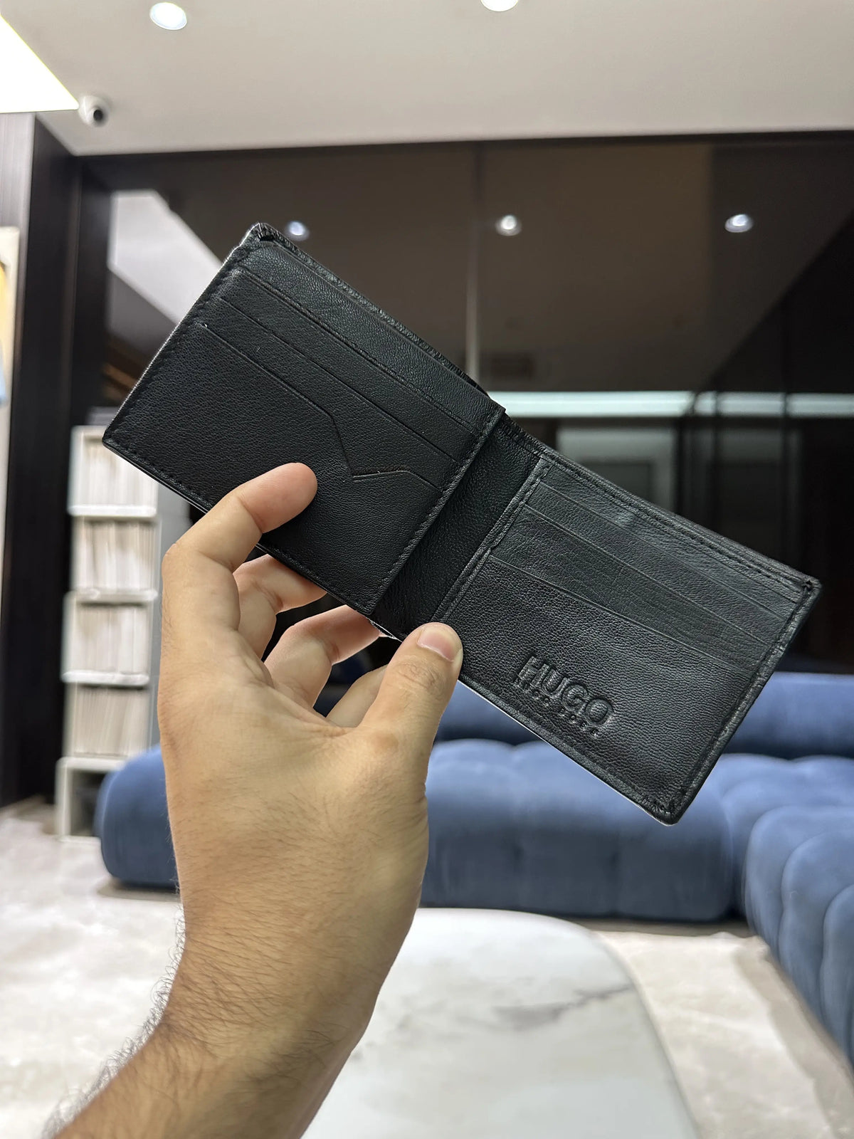 Hugo Bos s Monogram Premium Wallet Black h55