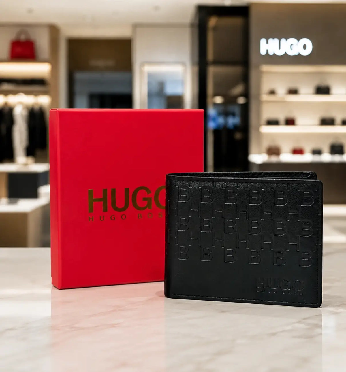 Hugo Bos s Monogram Premium Wallet Black h55
