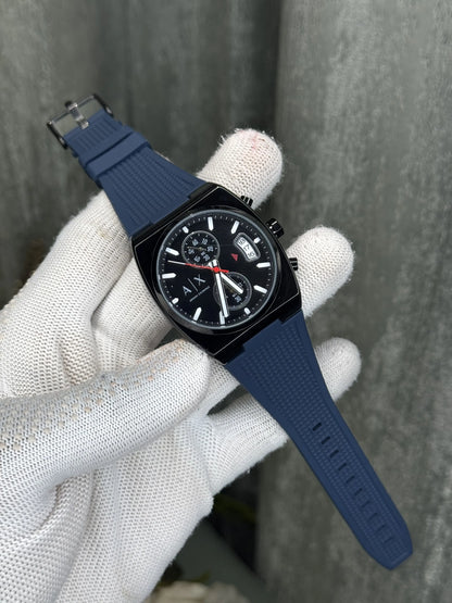 Arman i Exchange Oliver Black Blue Premium Chronograph Watch