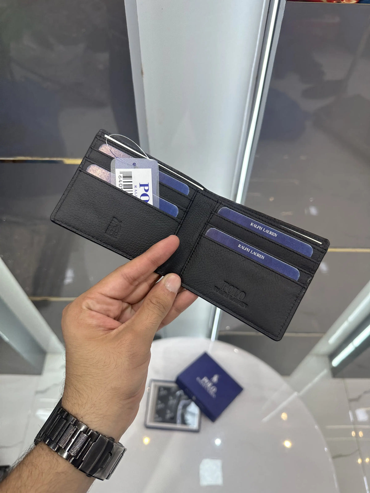 Ralph Laure n Embroided Premium Imported Wallet Black rl20
