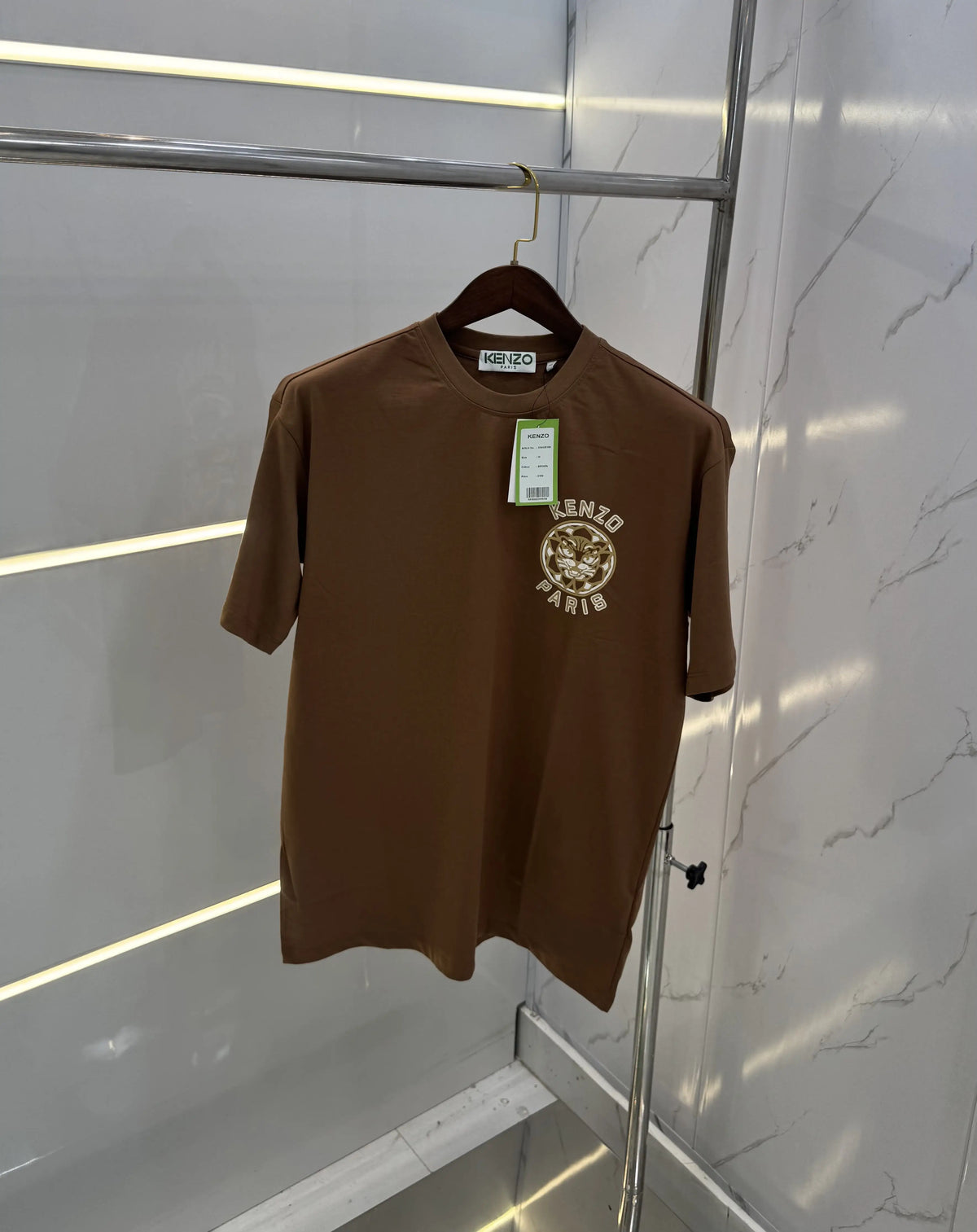 Kenzo Brown Printed Imported Oversized T-Shirt