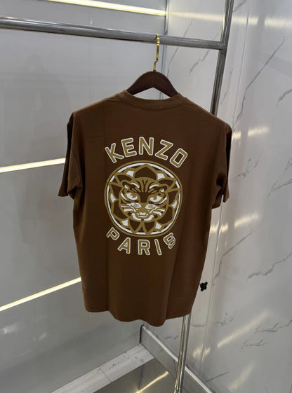 Kenzo Brown Printed Imported Oversized T-Shirt