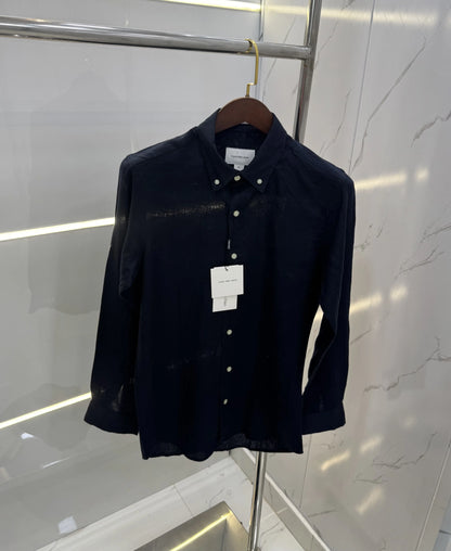 Calvin  Klein Navy Blue Embroidery Logo Work Premium Shirt