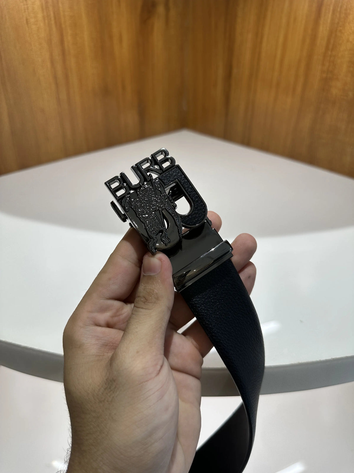Burberr y Premium Imported Belt Black Grey With Box b110