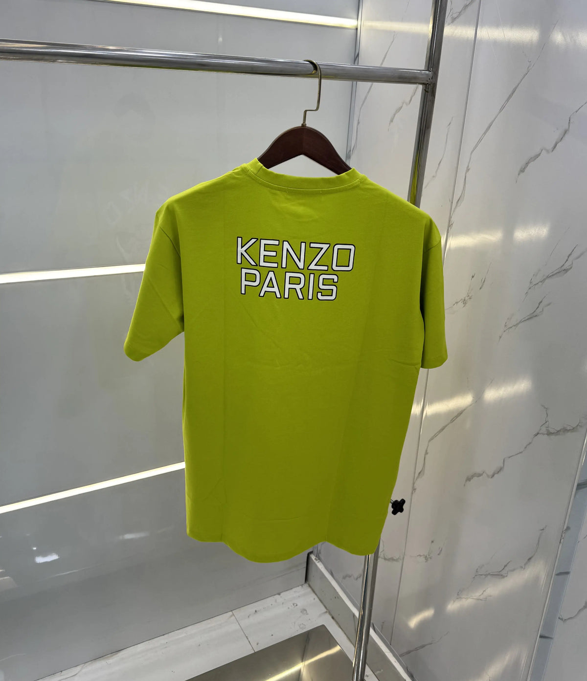 Kenzo Lime Printed Imported Oversized T-Shirt