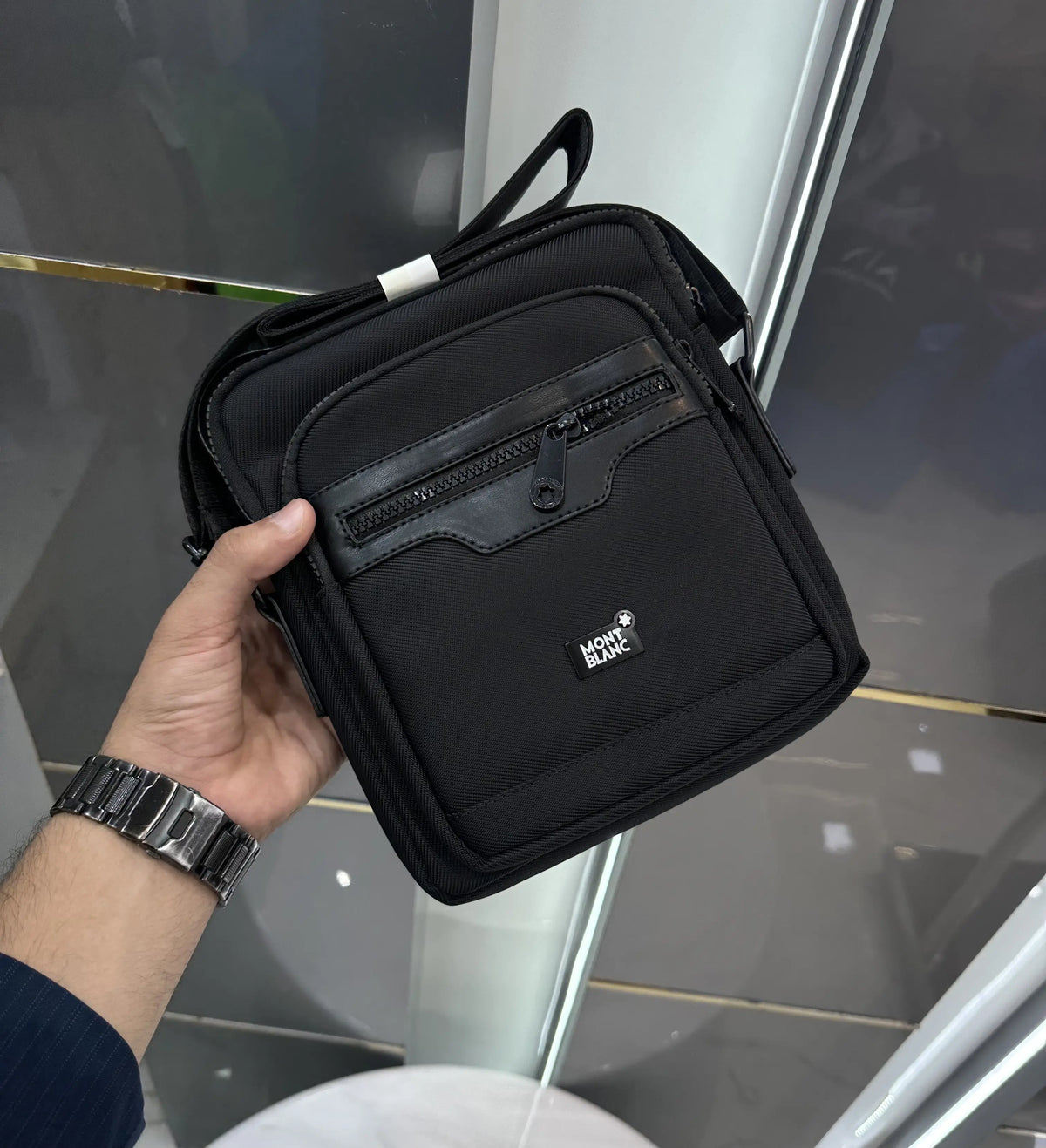 Mont Blan c Luxury Sling Bag Black mb112