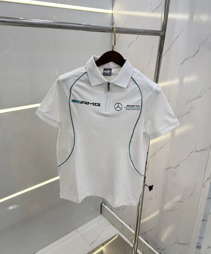 Pum a White Mercedes Edition Premium Polo T-shirt