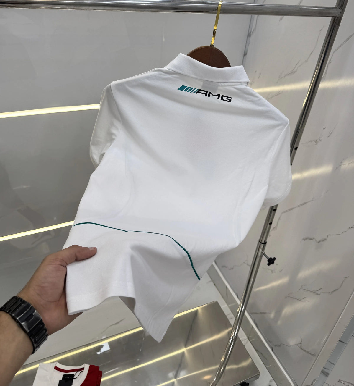 Pum a White Mercedes Edition Premium Polo T-shirt