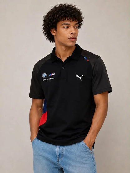 Pum a Black Bmw Edition Premium Polo T-shirt