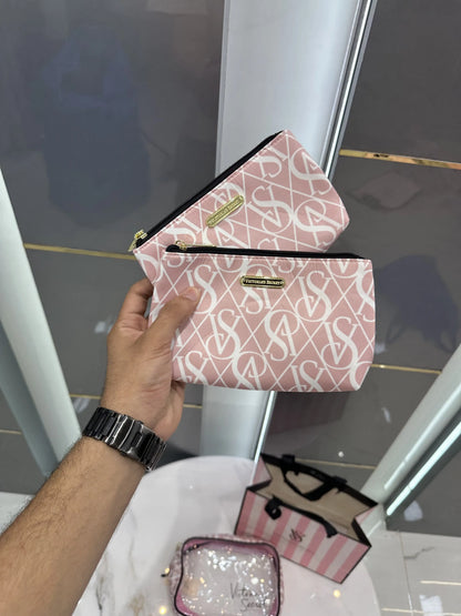 Victorias Secre t Premium Cosmetic Pouch Combo With Carry Bag vs10