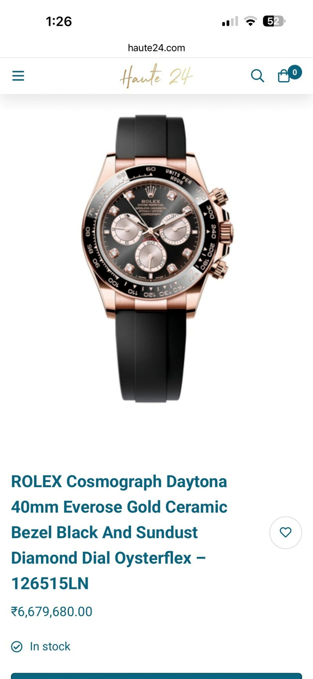Rolex cosmograph daytona everose gold oysterflex