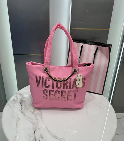 Victorias Secre t Luxury Tote Bag Pink With Carry Bag vs320