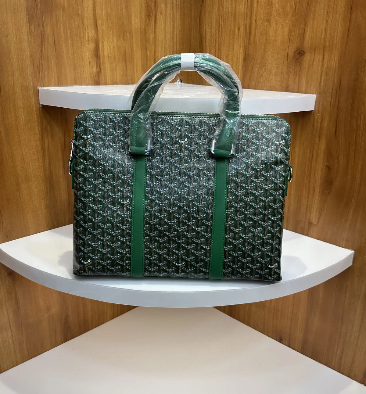 Goyar d Luxury Premium Imported Laptop Bag Green g112