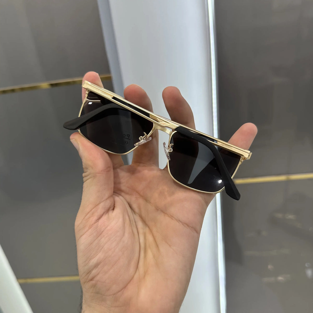 RayBan Gold Black Premium Shades 2825