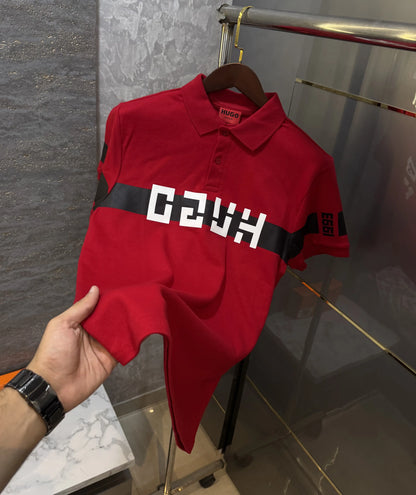 Hugo Bos s Red Logo Work Premium Polo T-shirt