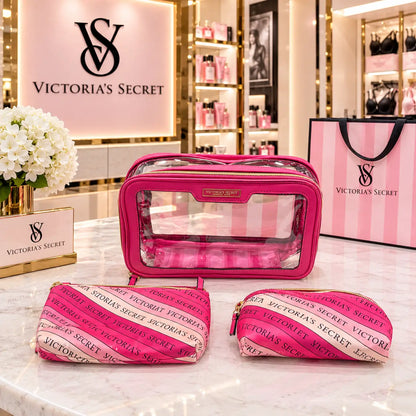 Victorias Secre t Premium Cosmetic Pouch Combo With Carry Bag vs210